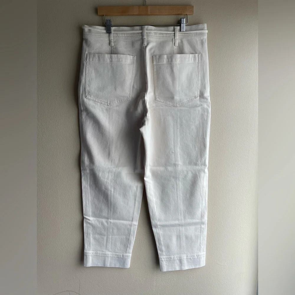 New J.Crew Women Cotton Thick Cream Pants Size 32